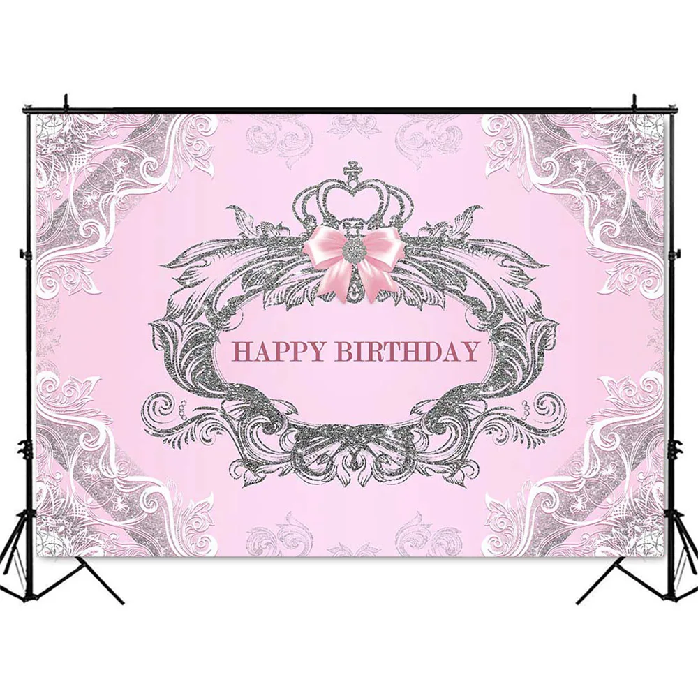 Splitter glitter geburtstag hintergrund neugeborenen kinder mädchen prinzessin hintergrund für foto booth studio rosa glänzenden süßen baby geburtstag