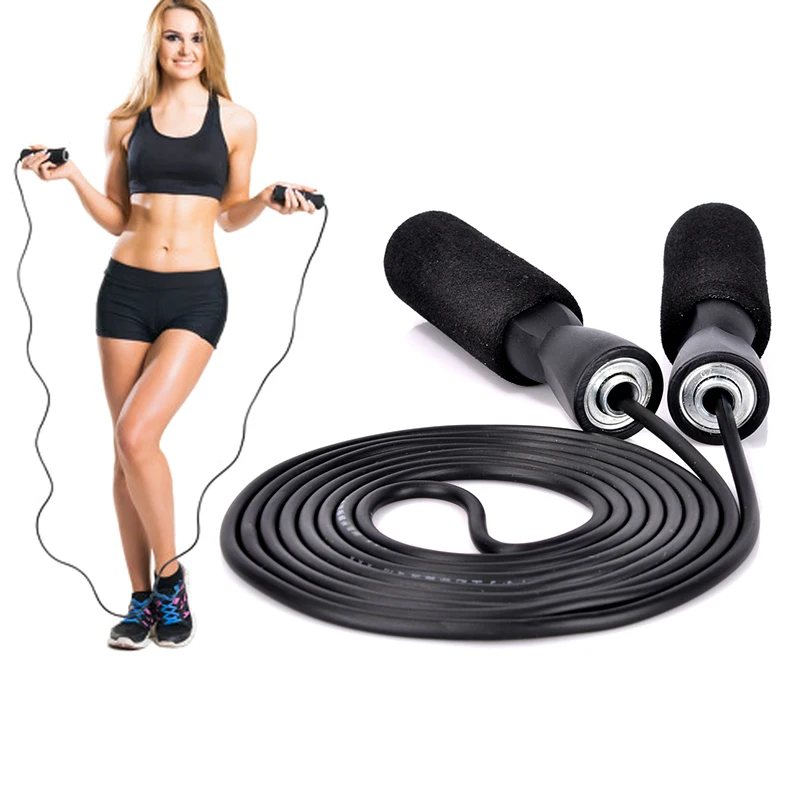 Skipping Rope with Sponge Handle Jump Rope Cable Body Building Fitness Jump Ropes for Exercise Fitness Training Sports XR-Hot