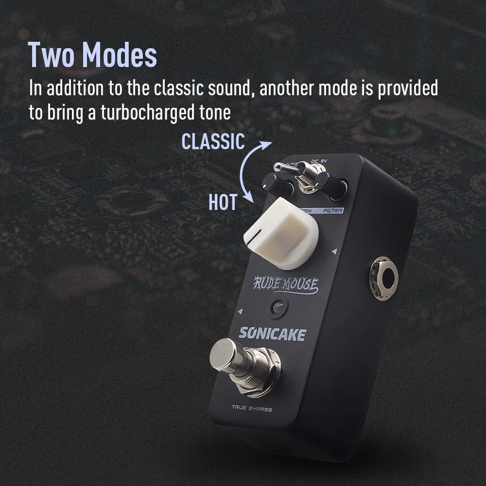 SONICAKE Rude Mouse True Bypass Underground Overdrive Distortion