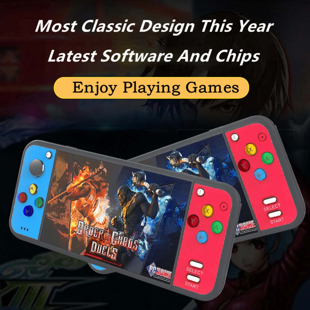وحدة تحكم ألعاب محمولة كبيرة ، مشغل ألعاب أركاد ، شاشة 5 بوصة ، 8 جيجابايت ، ألعاب ، تلفزيون عالي الدقة ، 8 بت ، 16 بت ، 32 بت
