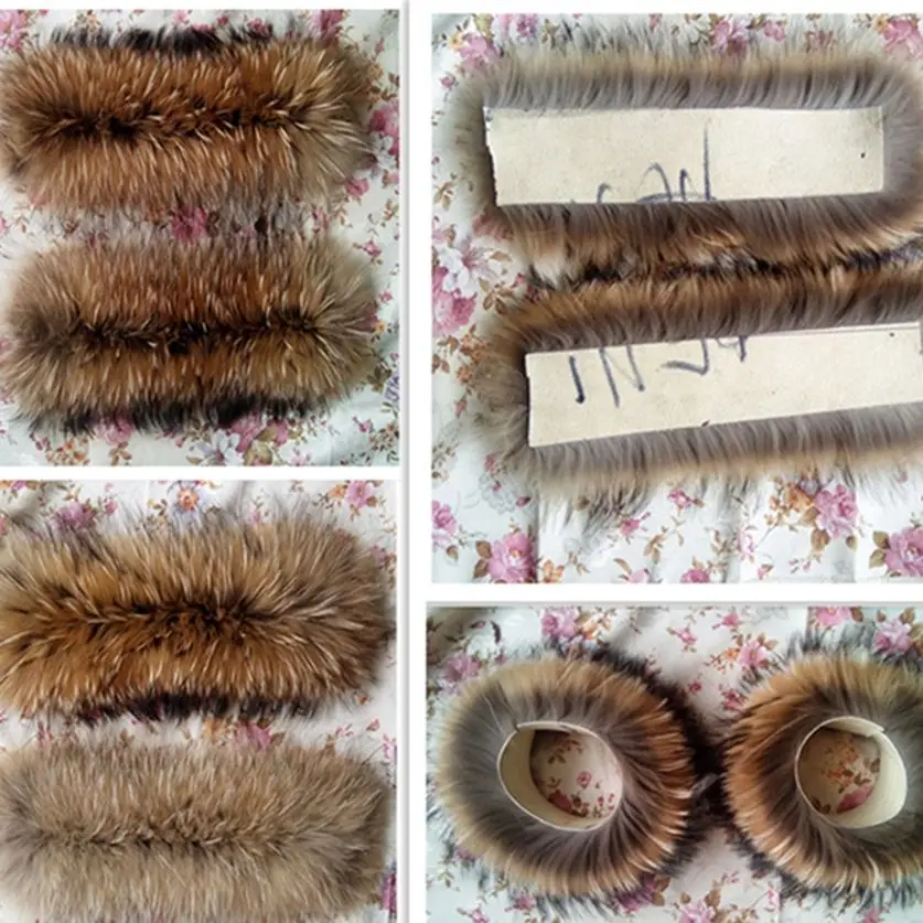 Real fur, natural raccoon fur, cuff hair, cuff sleeve, wrist trim hair, hat strip, cuffs, shoe mouth fur