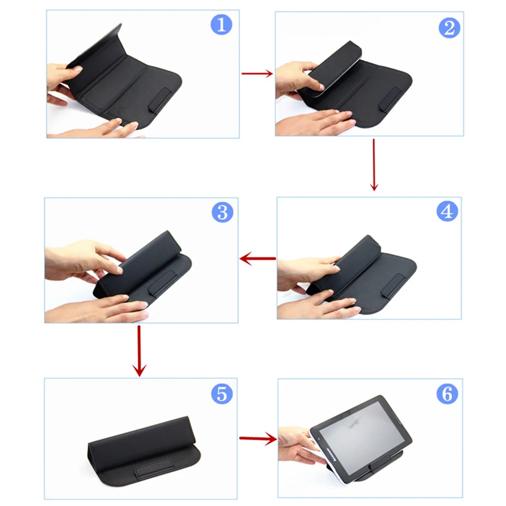 Tablet Bag Universal Stand Cover Case for IPad Air Pro Huawei 7 8 10 Inch Magnet Pack Sleeve Pouch Leather Folding Tablet Holder