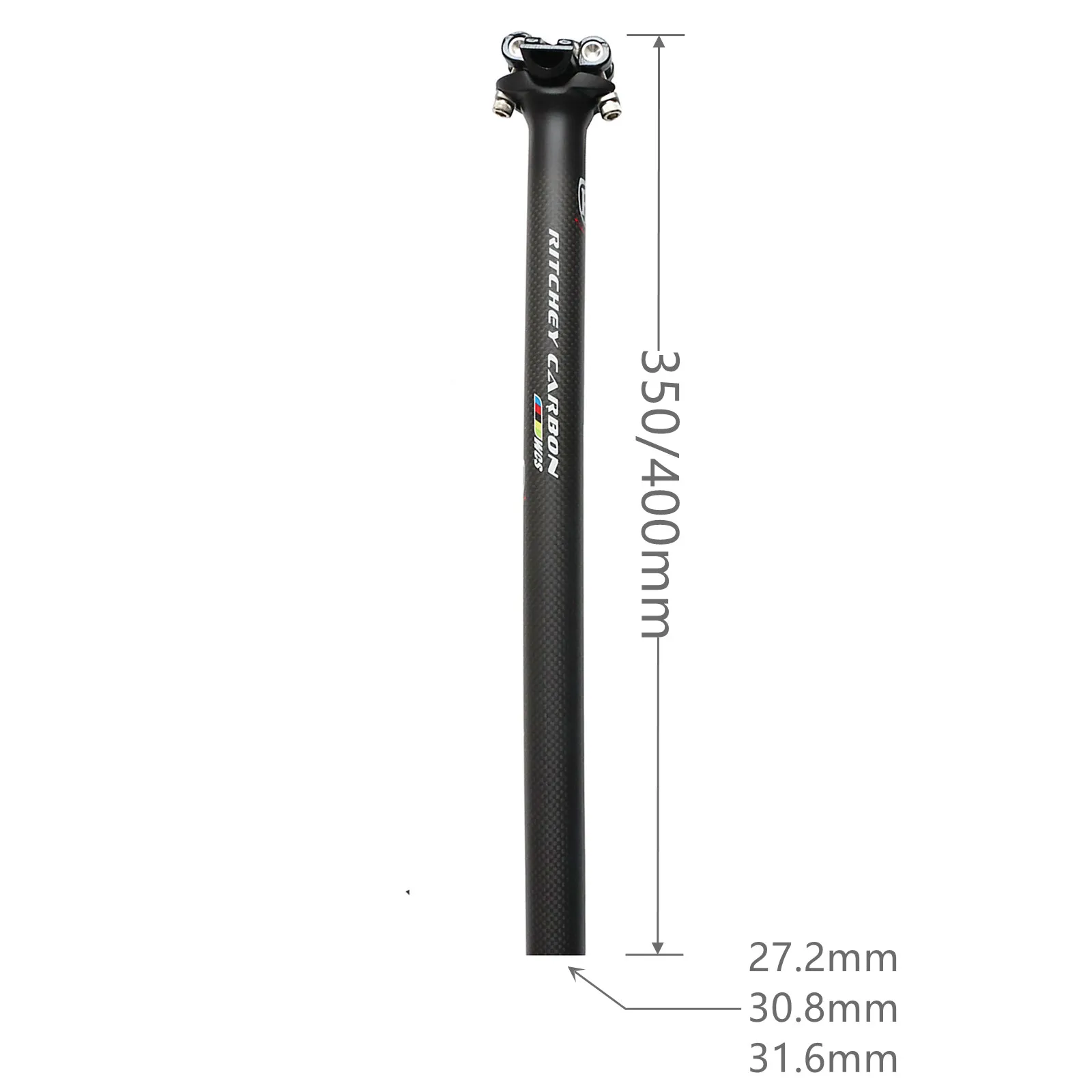 3K Carbon Fiber Bicycle Carbon Seat Tube Tube 27.2/30.8/31.6mmMTB/ Road Bicycle Carbon Fiber Seat Tube 350/400/450mm