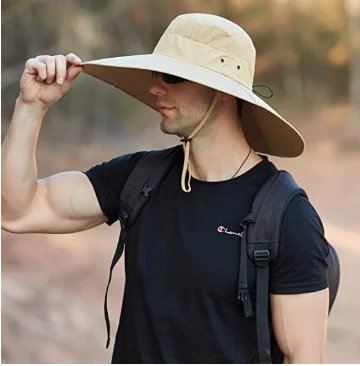 summer sun protect Super Wide Brim Bucket Hat UPF50+ Waterproof Sun Hat bucket cap for Fishing Hiking Camping