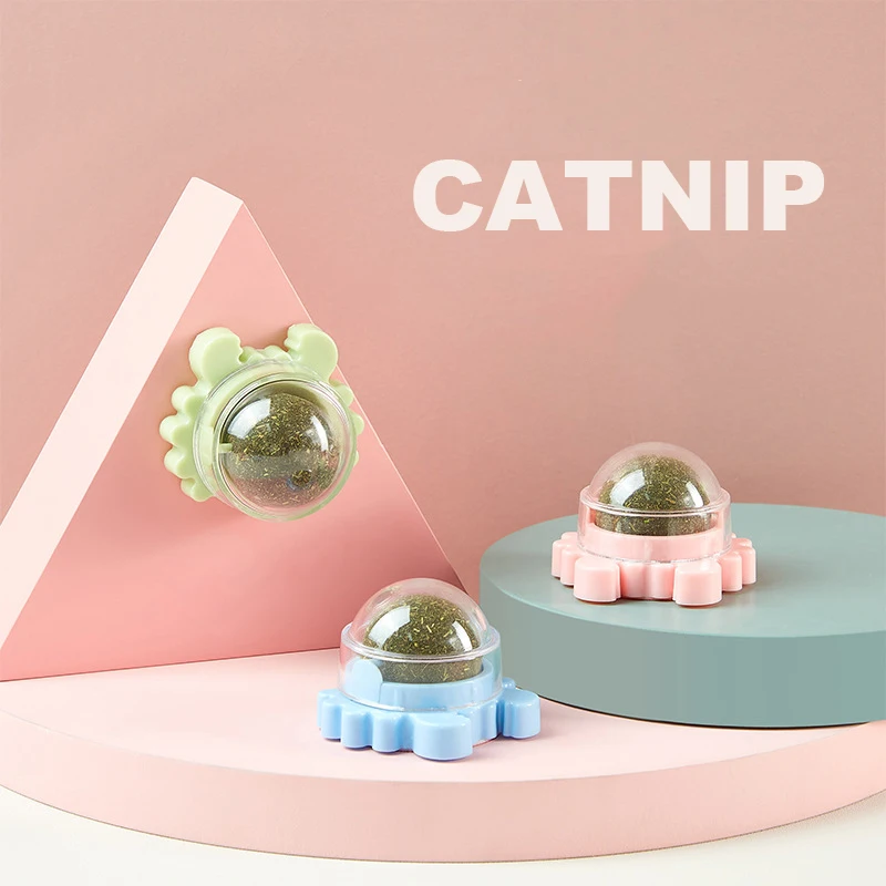 Pet Catnip Toys Edible Catnip Ball Safety Healthy Cat Mint Cats Home Chasing Game Toy Products Clean Teeth The Stomach