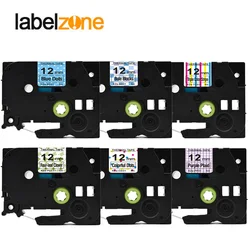 Multicolor 12mm Tze  Tape Compatible  Brother P-touch Label Printers Tze231 Tze-231 Tze PT Label Ribbon Cassette Tze 231