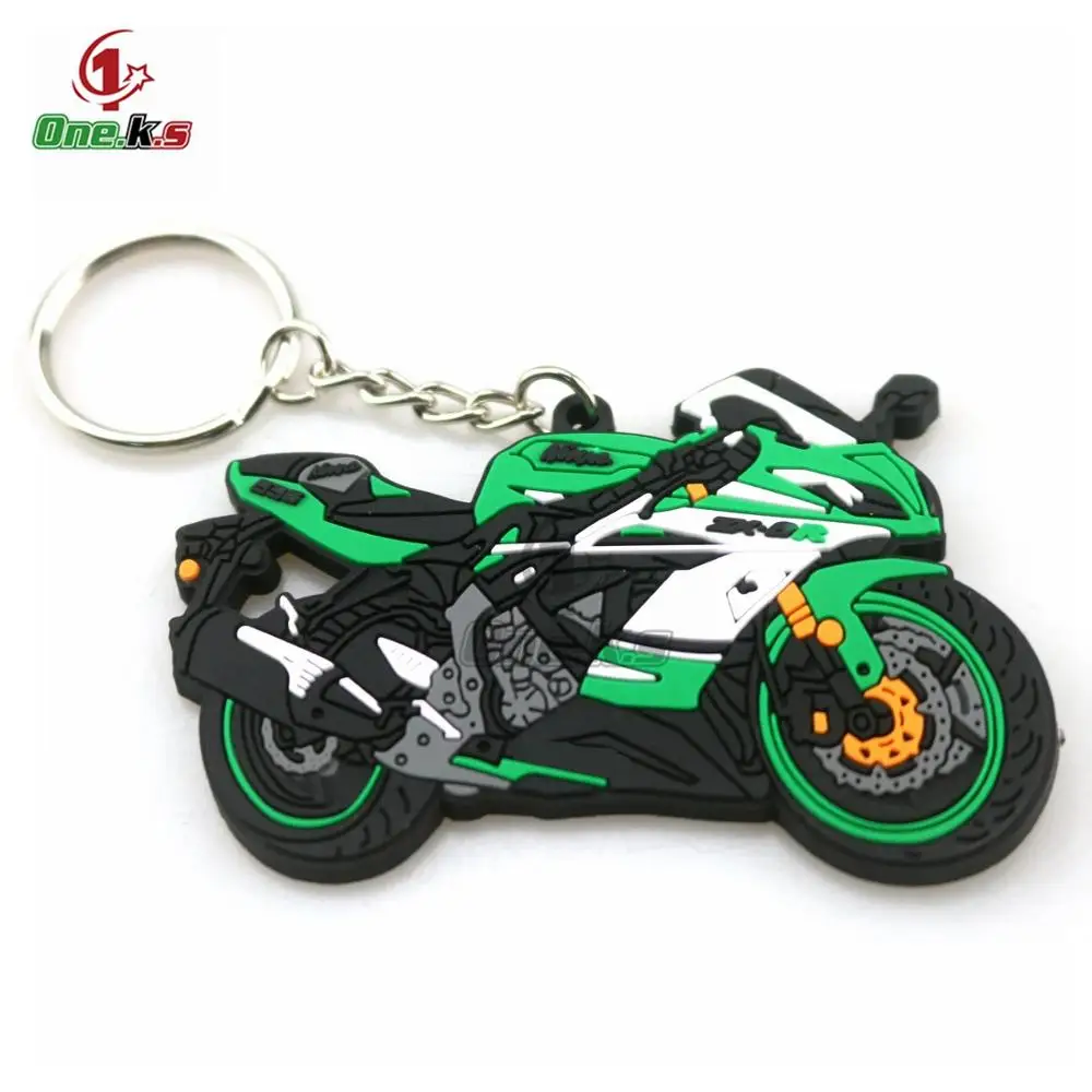 Rubber Motorcycle Key Ring Key Chain cool keychain 3D Soft For KAWASAKI ZX6R Locomotive model