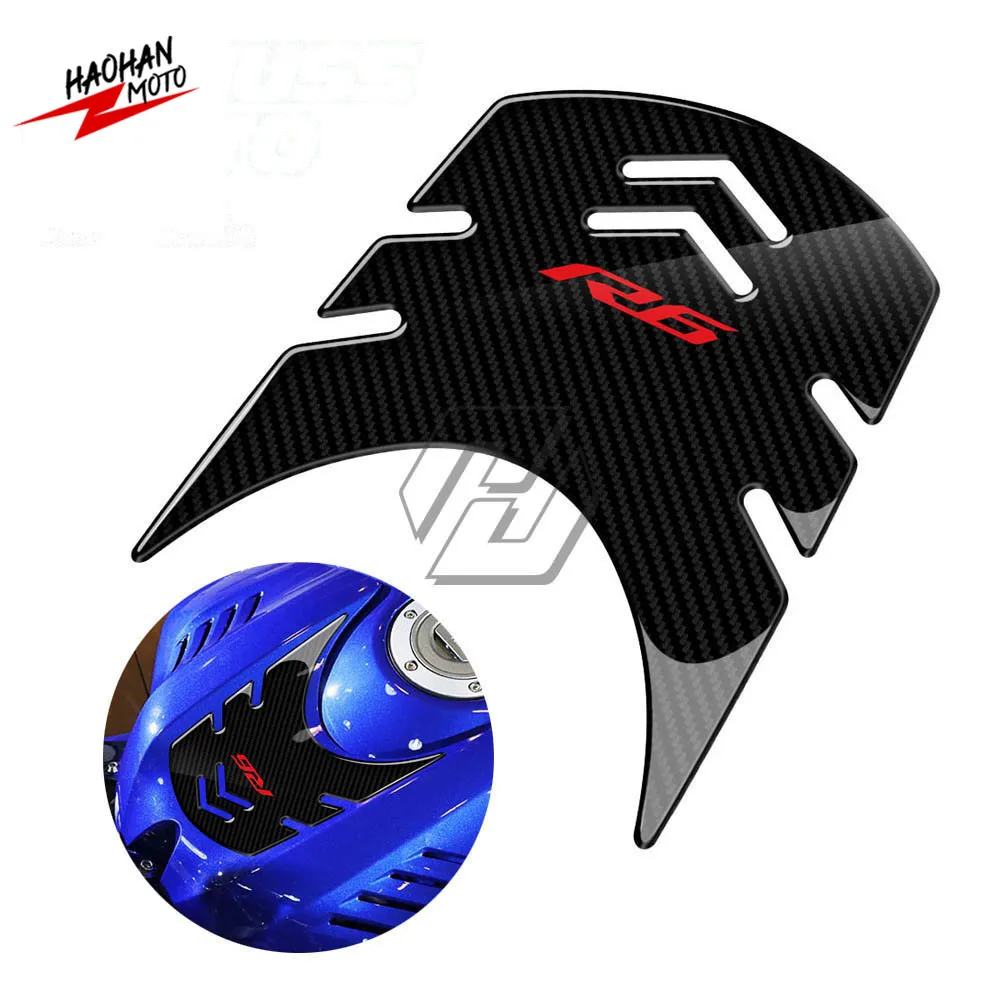 For Yamaha YZF-R6 R6 2017 2018 3D Motorcycle Front Gas Fuel Tank Cover Protector Tank Pad