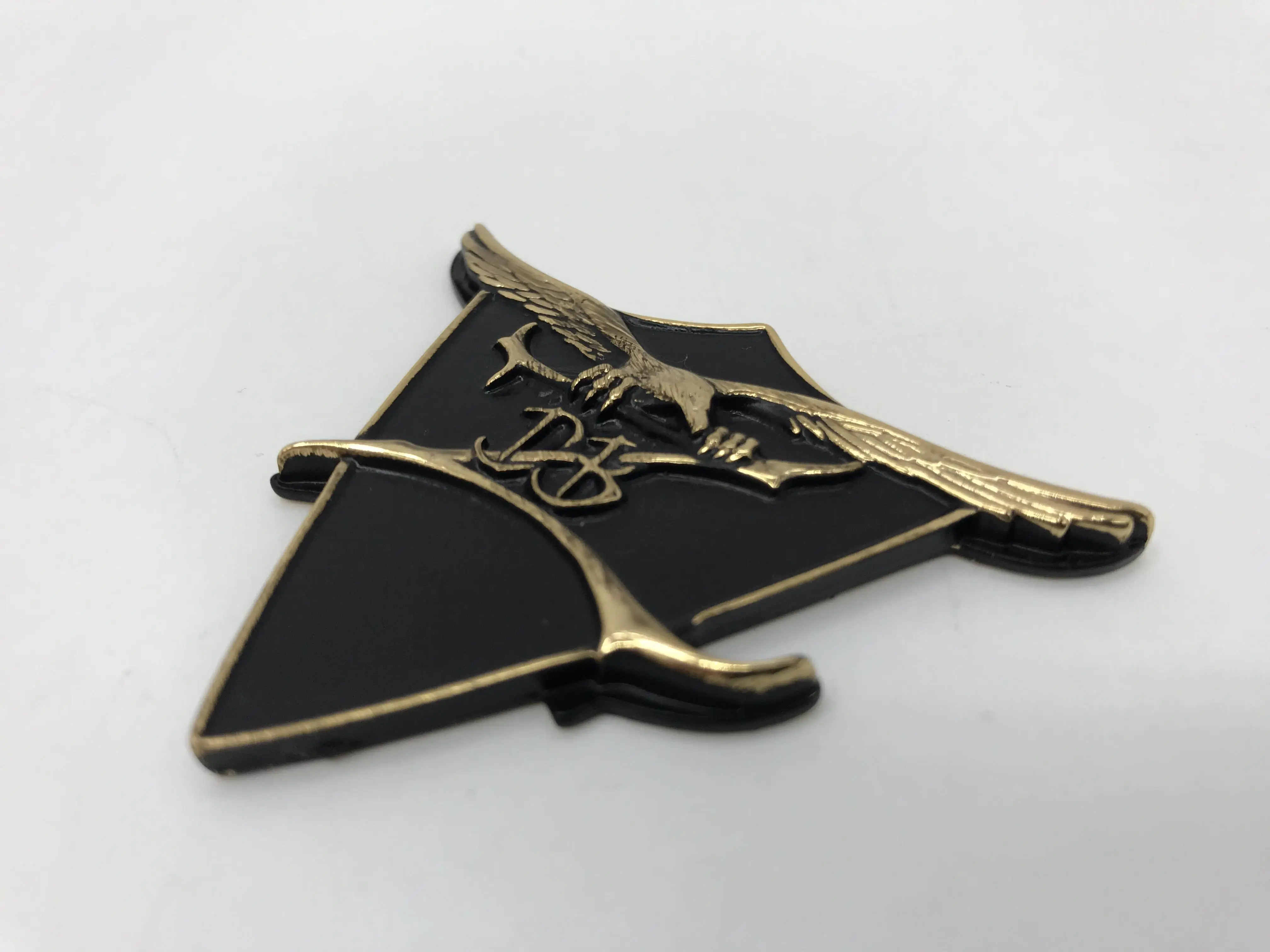 DBZ guitar headstock logo metal in golden color dbz bird of prey original and new