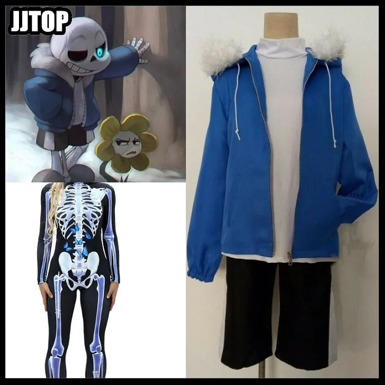 kid child Game Undertale Protagonist  Frisk、Toriel、Sans、Papyrus skeleton COSPLAY COSTUME CLOTHES 4 PIECES PER SET