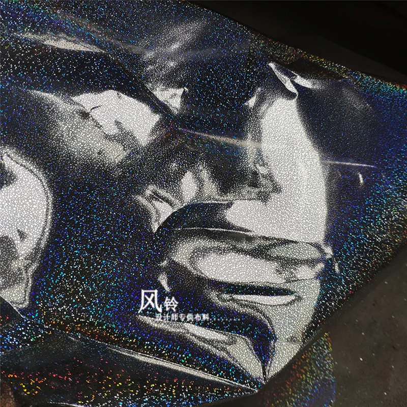 

TPU Laser Holographic Iridescent PVC Film Colored Glaze DIY Background Decor Waterproof Plasctic Bags Clothes Designer Fabric