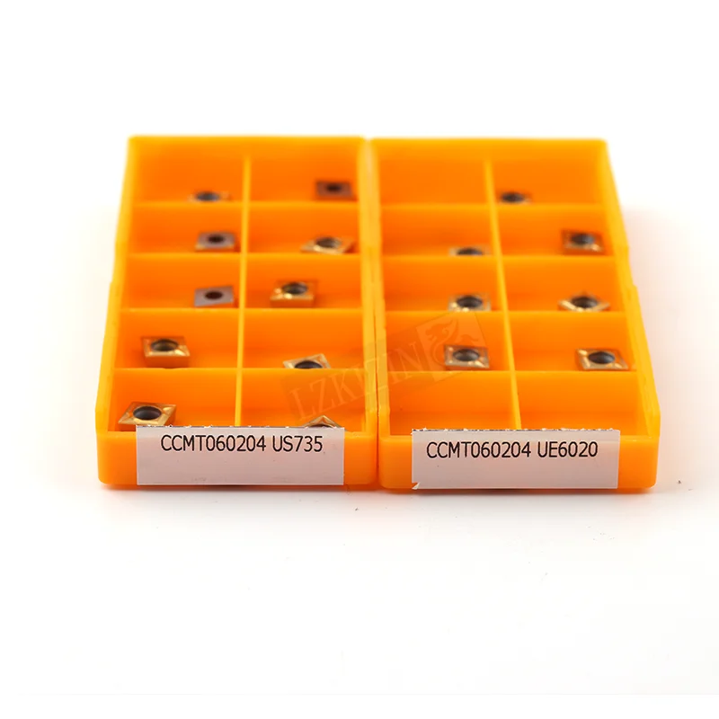 10 قطعة كربيد إدراج CCMT060204 CCMT060208 VP15TF UE6020 US735 الداخلية جولة طحن أداة CNC شفرة عدة المخرطة قاطعة الطاحونة أداة