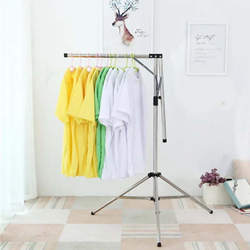 Portable Folding Drying Rack Stainless Steel Extendable Clothes Hanger Adjustable Height Socks Scarf Bra Hanger For Kitchen Room