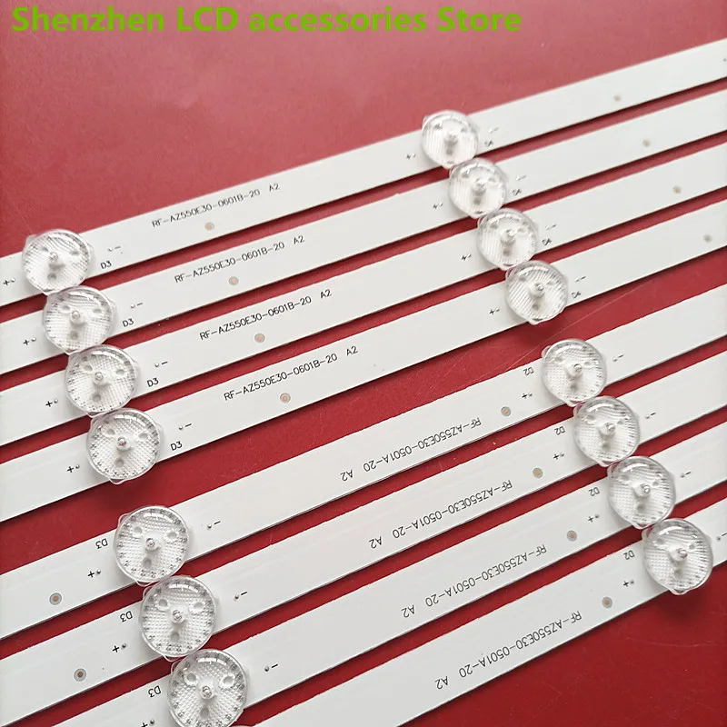 Barra de luz RF-AZ550E30-0601B-120501A-12 para SKYWORTH 55M9, 5LED + 6LED, 570MM, nuevo, 100%