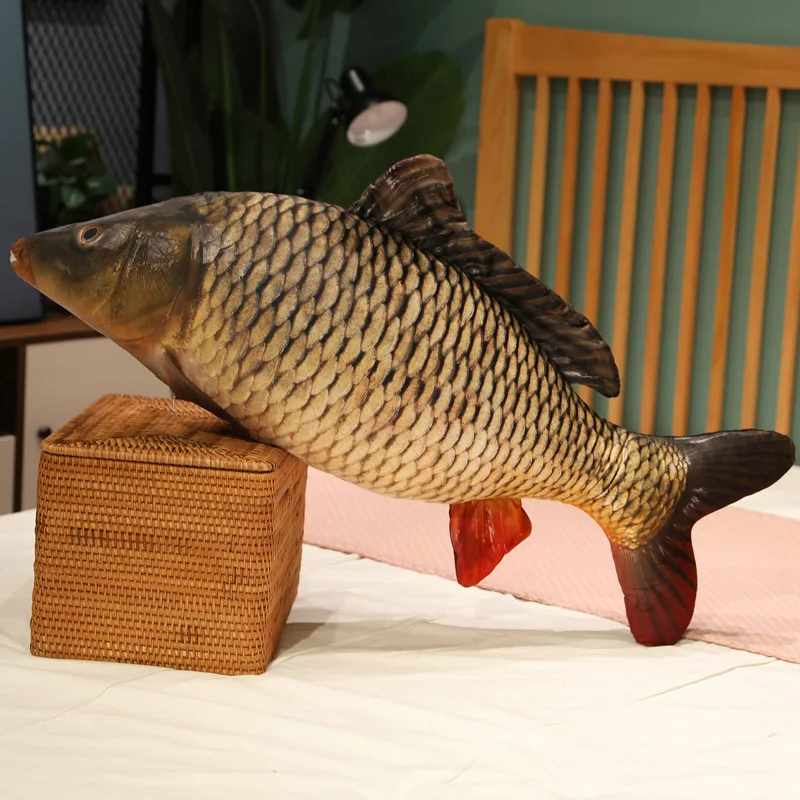 30-100 cm Simulation Lustige Fisch Plüsch Spielzeug Gefüllte Weiche Tier Karpfen Plüsch Kissen Kreative Schlaf Kissen für Kinder mädchen Weihnachten Geschenk – Detail 3