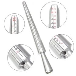 1PC Metal Professional Jewelry Tools Mandrel Stick Finger Gauge Ring Sizer Measuring UK/US Size For DIY Jewelry Size Tool