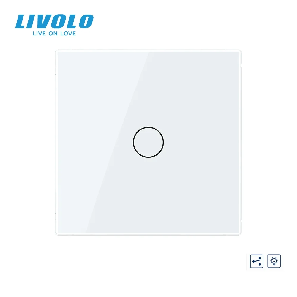 Livolo EU Standard 2 Way Glass Panel Led Dimming Lights Adaptive Dimmer Wall Touch Switch for Home VL-C701SD-11