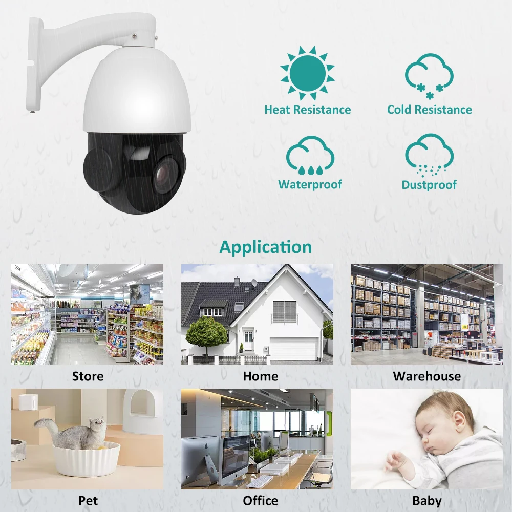 Anpviz 5MP POE IP Camera PTZ 30x Zoom Ngoài Trời An Ninh Giám Sát Dome Cam Tầm Xa Hồng Ngoại 50M Phát Hiện Chuyển Động H.265 âm Thanh