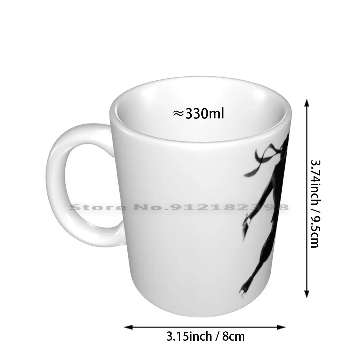 Illustration Art Fighting Battle. Ceramic Mugs Coffee Cups Milk Tea Mug Sword Fighting Squad Battle Sword Shadow Assassin Net