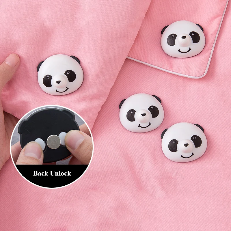 8pcs/Set Bed Sheet Clips Quilt Panda Clip Holder Non-Slip Cover Buckle Fixer Clip Magnetic Quilt Fastening Blankets Home Tool