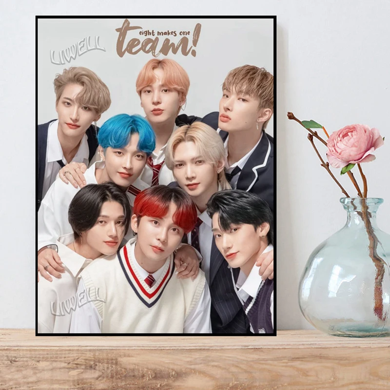 Diy 5d Kpop Ateez Diamond Painting Art Poster Haft Rękodzieło Zestaw do haftu krzyżykowego Prezent do wystroju domu