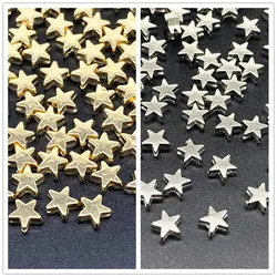 About 6mm Gold Color Silver  Star Bead Loose Spacer CCB Acrylic Beads DIY Jewelry Making Findings Charm