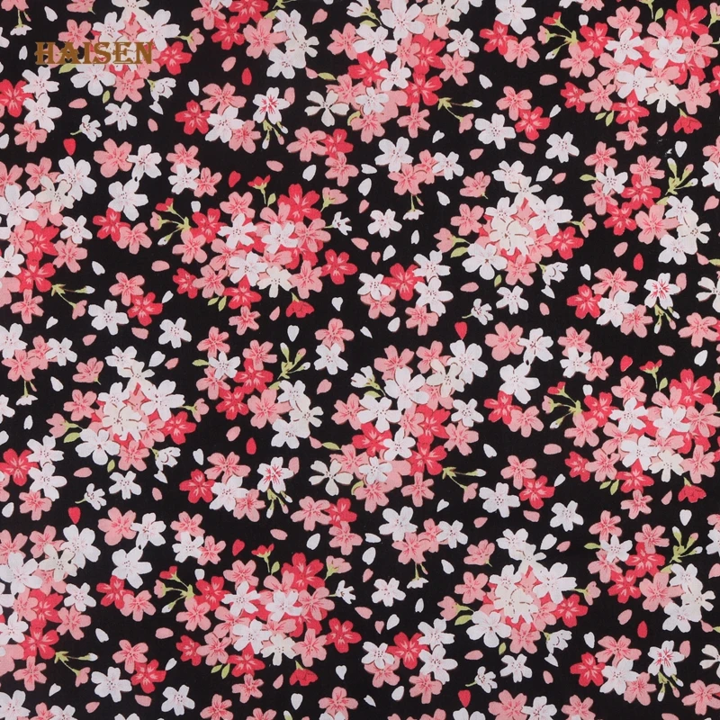 

Cherry Flower Series Fabric Cotton Printed Twill Colth By Meter For DIY Quilting Sewing Baby&Kids Clothes Skirt Textile Material