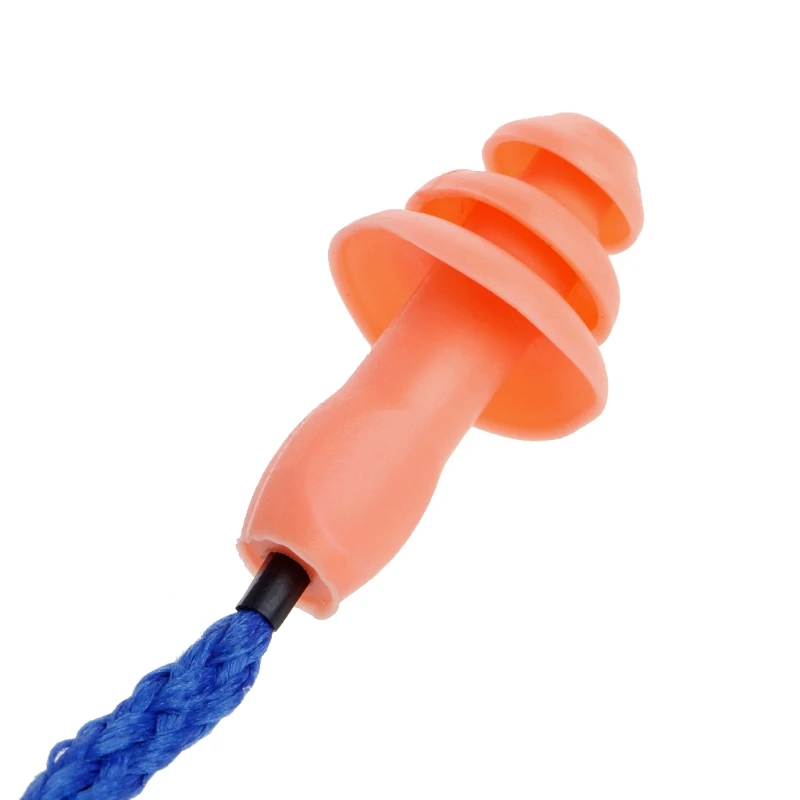 Dropship macio silicone orelha plug algodão string protetor auditivo earplugues redução ruído