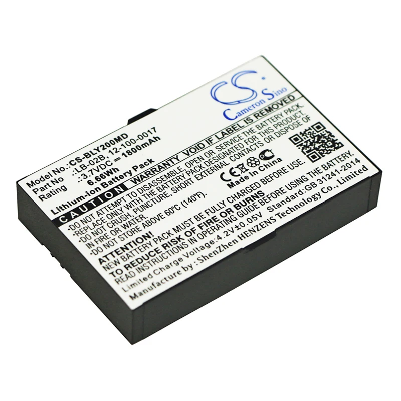 

cameron sino 1800mah battery for BIOLICHT AnyYiew A2 BOLATE AnyYiew A2 BIOLICHT 12-100-0017 LB-02B BOLATE 12-100-0017 LB-02B