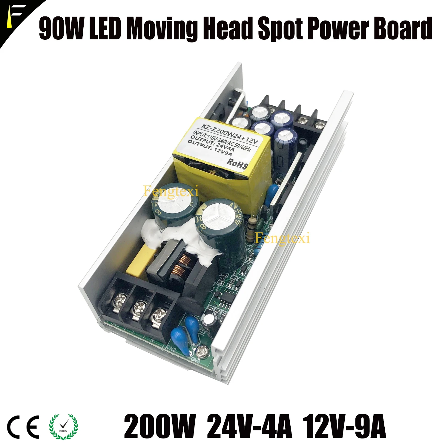 مصباح أمامي متحرك LED 90 وات ، لوحة مصدر الطاقة ، 180w24v12v 200w24v12v