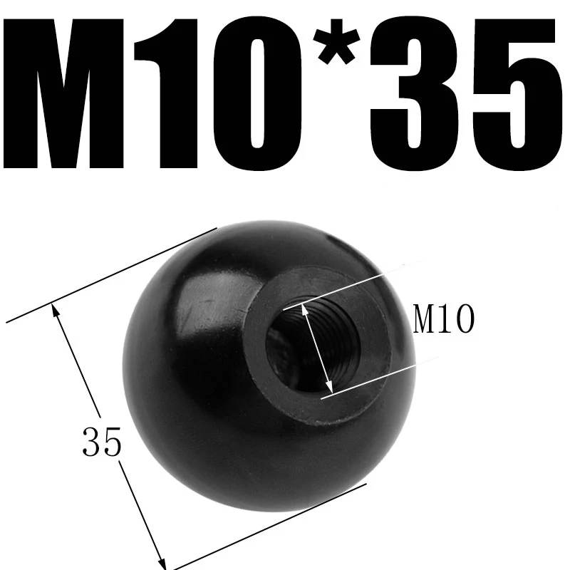 M6 M8 M10 M12 M16 rosso nero bachelite diametro del nucleo manopola della leva della sfera in bachelite sostituzione della macchina utensile maniglia rotonda Sae