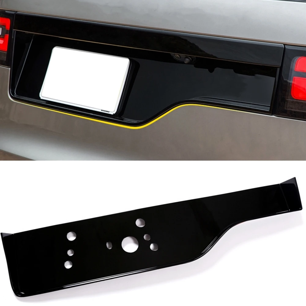 

Tail Gate License Plate Cover For Land Rover Discovery 5 LR5 2017-2020 Rear Door Trunk Lift Number Panel Licence Molding Bracket