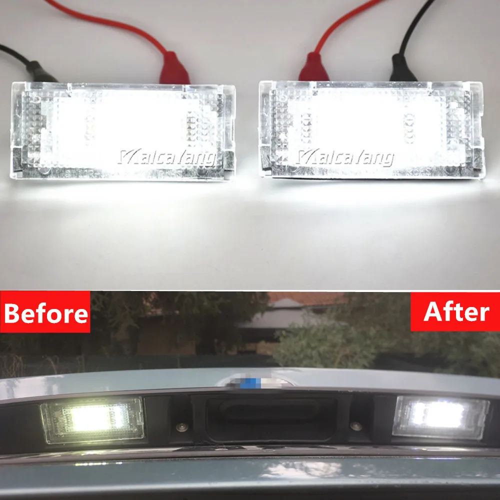 2pcs Canbus Led License Plate Light Led No error Auto Tail Light White LED Bulbs For BMW 3er E46 4D 1998-2003 Car Accessories