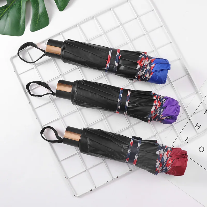 Fashion Women Umbrella with Reflective Stripe Reverse Led Light Umbrella 3 Folding Umbrella's Female Male 10K Windproof Paraguas