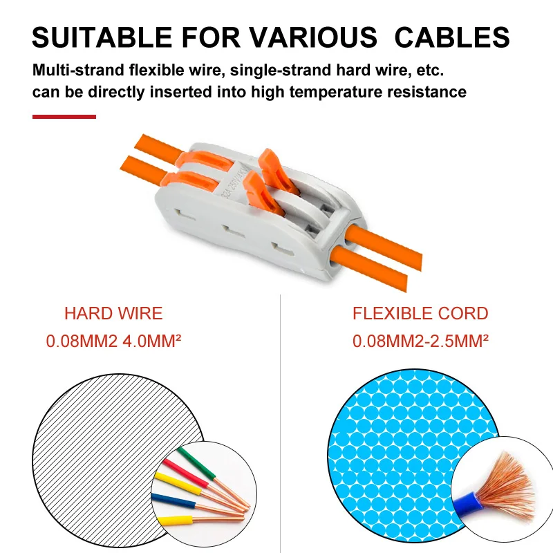 SPL Quick Wire Connector Universal Compact Wiring Cable Connectors Terminal Block Plug-in Led Light Electrical Splitter