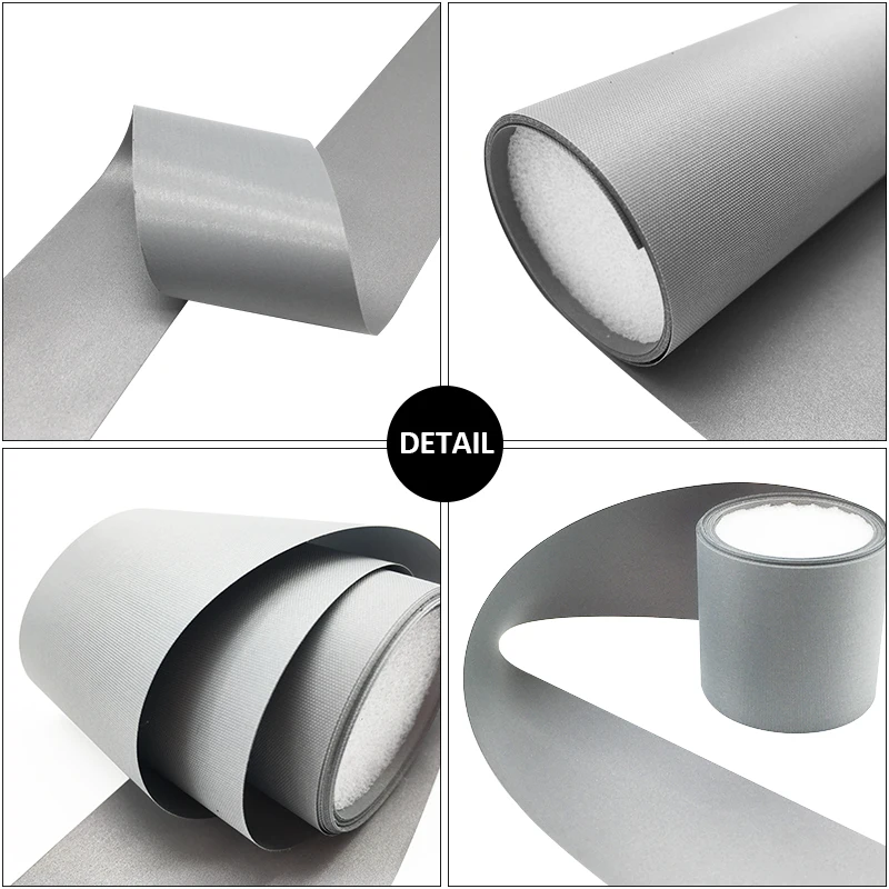 Voofeng High Silber reflektierende Polyester Stoff Warnband Nähen auf Kleidung Multi-Size DIY Warnung Sicherheits band RS-93-C