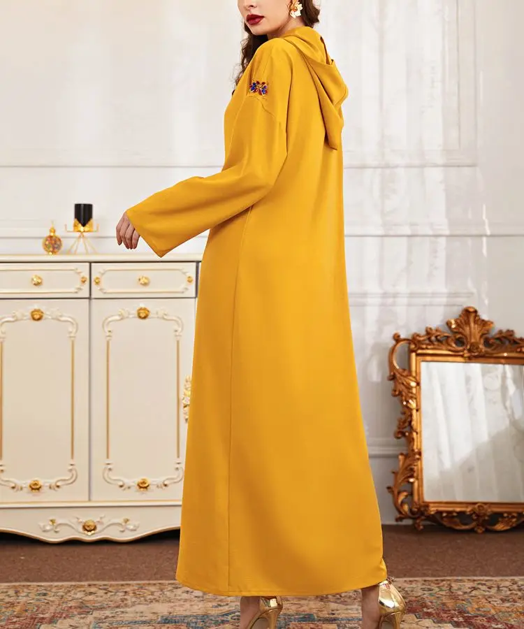 Ramadan Eid 2023 New Maxi Dress Vestidos Dubai Turkey Hijab Abayas Muslim Morocco Caftan Islam Diamond Clothing Dress For Women