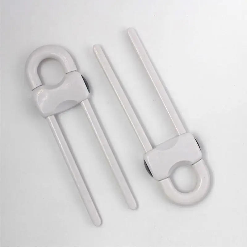 2 Pack Child Safety Sliding Cabinet Locks Baby U Shape Sliding Safety Latch Lock P31B