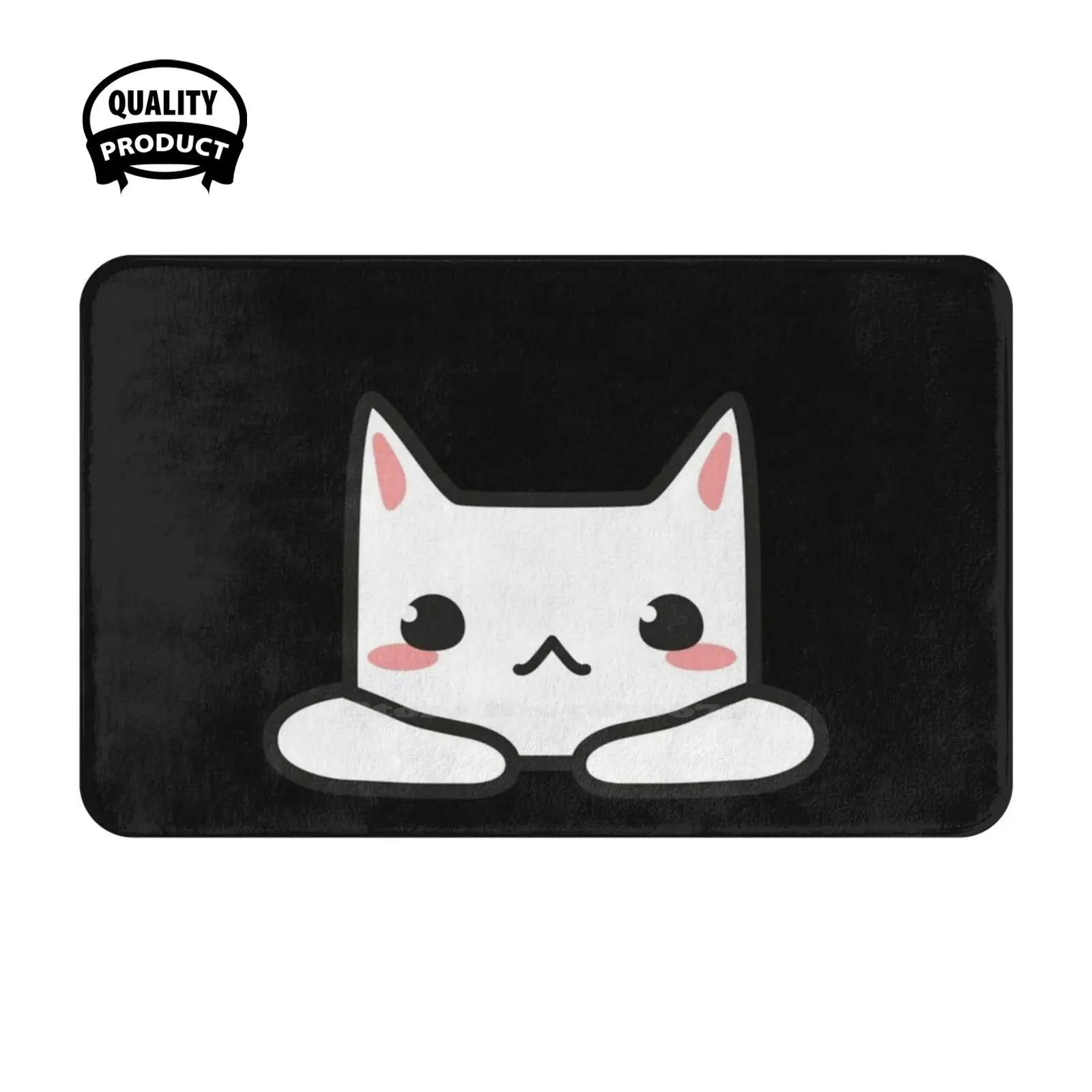 Cut Cat Soft Cushion Home Carpet Door Mat Car Rug Black Cats Pets Cartoon Animals Cartoon Cat Funny Black Cat Hang In There