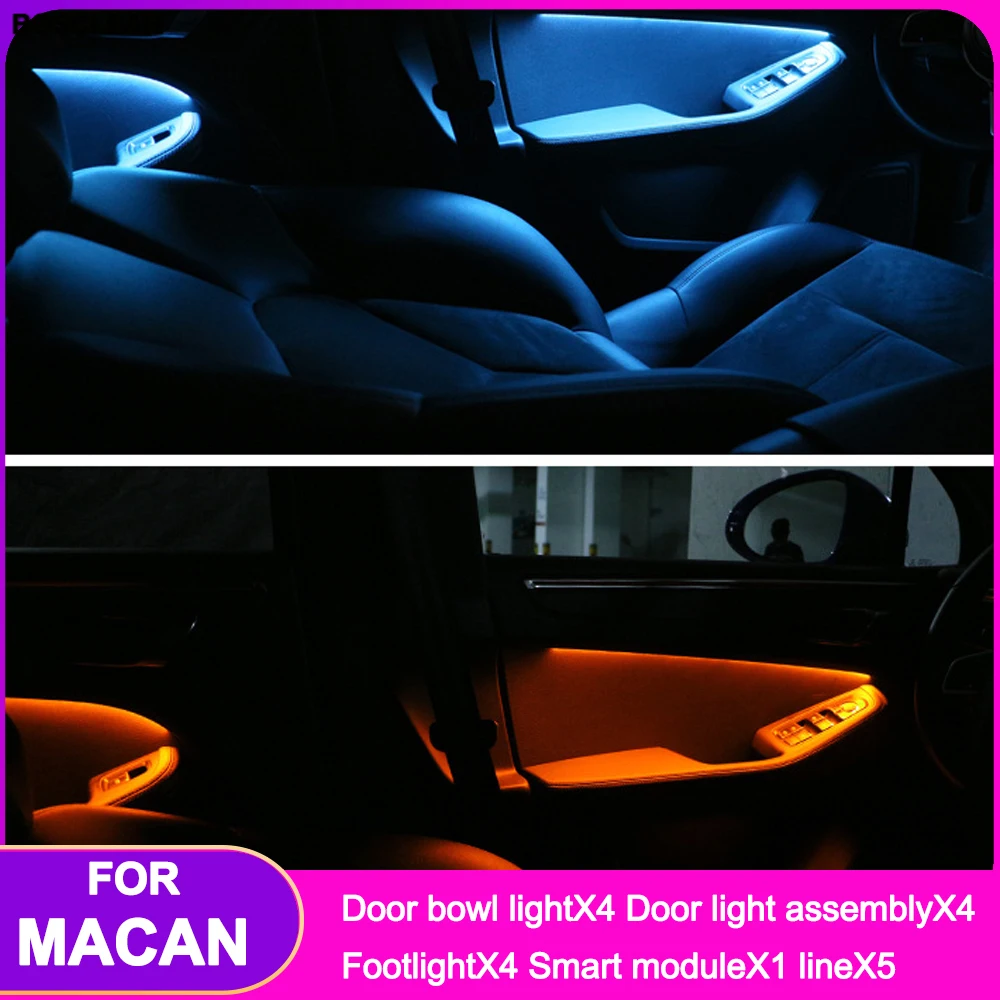 

Car LED Ambient Light Is Suitable For Porsche Macan Not Equipped With Comfortable Lighting, Atmosphere Light, Door / Foot Light