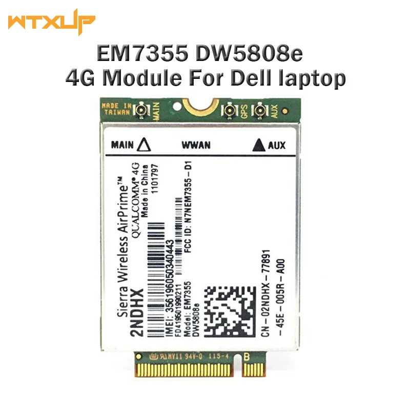 EM7355 DW5808e LTE/EVDO/HSPA+ 42Mbps NGFF 4G Module for  Dell Venue 11 Pro Latitude 14 12 11 Pro Latitude 14 12 AirPrime