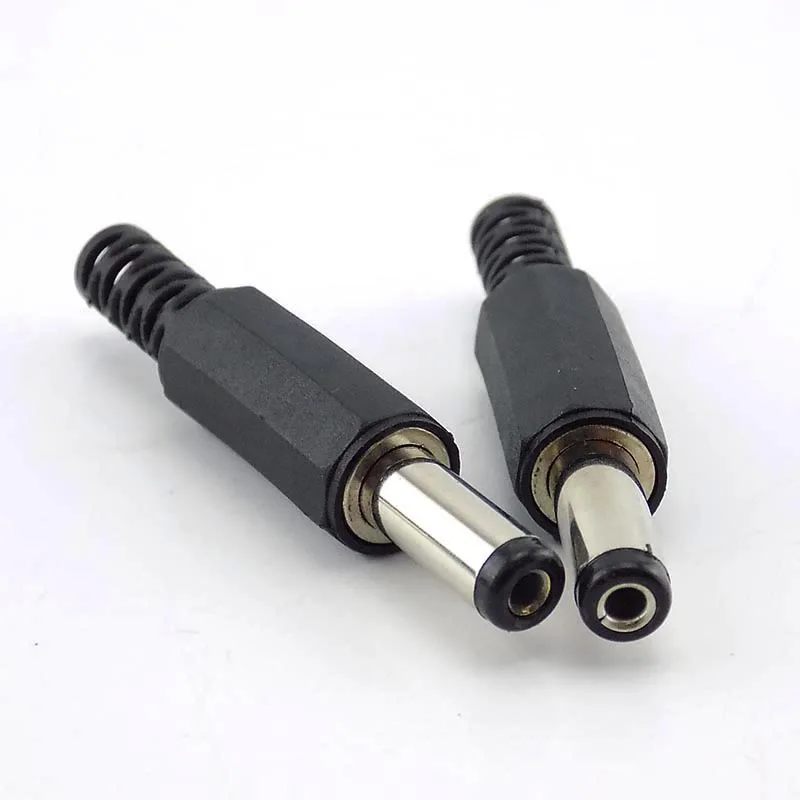 100 sztuk 5.5x2.1mm DC męska wtyczka przedłużacz kabla Adapter złącze dla kamera telewizji przemysłowej wtyczka Jack Adapter L19