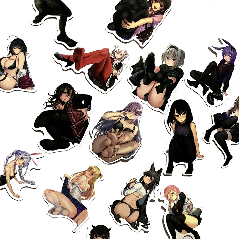 10/30/50/100Pcs Anime Sexy Feet Girls Adult Stickers Waterproof Decal Laptop Motorcycle Luggage Snowboard Fridge Car Sticker