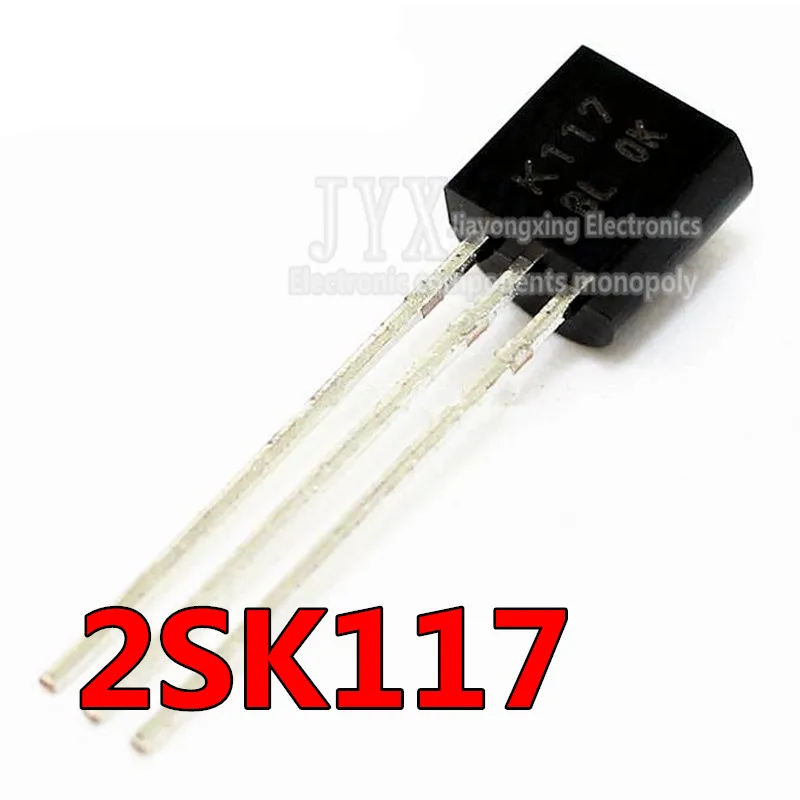 10PCS 2SK117 TO-92 K117 JFET Low Noise Audio Amp 1.0dB -30V VGS New original fast delivery