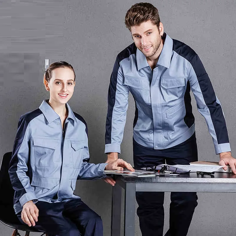 

Autumn Winter Anti-static Work Clothes Set Labor Mechanical Workshop Auto Repair Electironic Engineering Coveralls Welding Suits