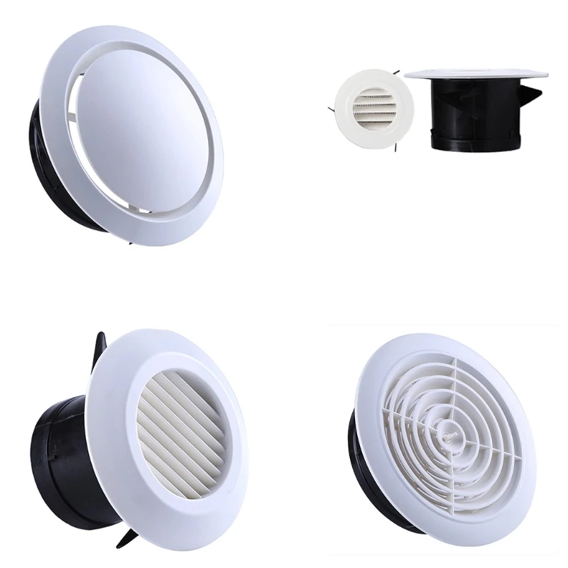 

3/5 Inch ABS Air Vent Adjustable Round Exhaust Louver Grille Air Ventilation Cover Duct Fan Outlet Vent Soffit Ceiling Diffuser