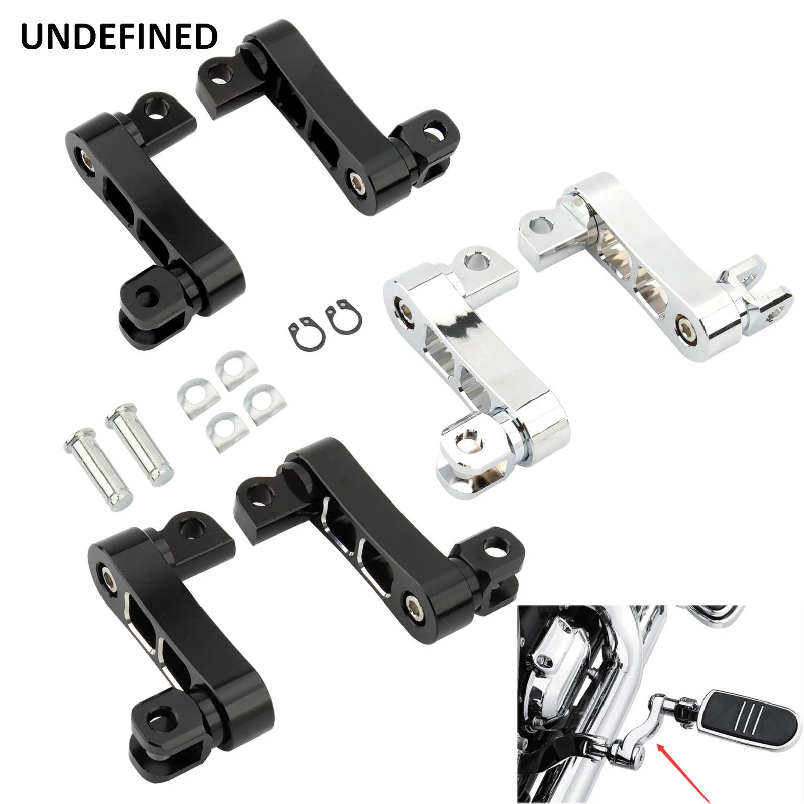 

Motorcycle Adjustable Passenger Footpegs Mount Kit Highway Pegs Male Mount Foot Peg Clamp Support Extensions Bracket For Harley