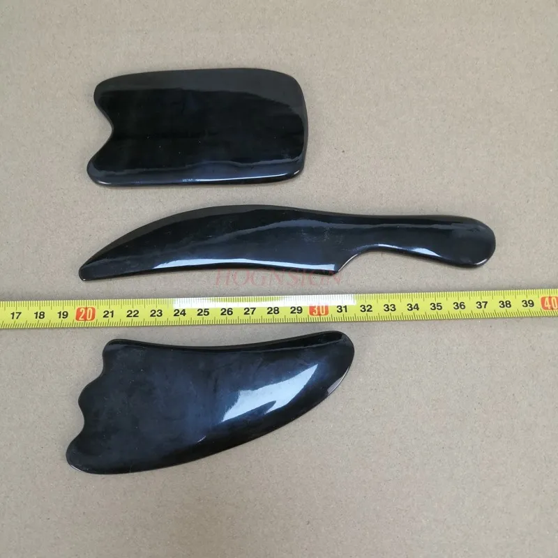 guasha horn Natural Ox Horns Scrapping Massage Plate Board Back Face Body Slimming Beauty Massage gua sha tools Gua Sha Massager
