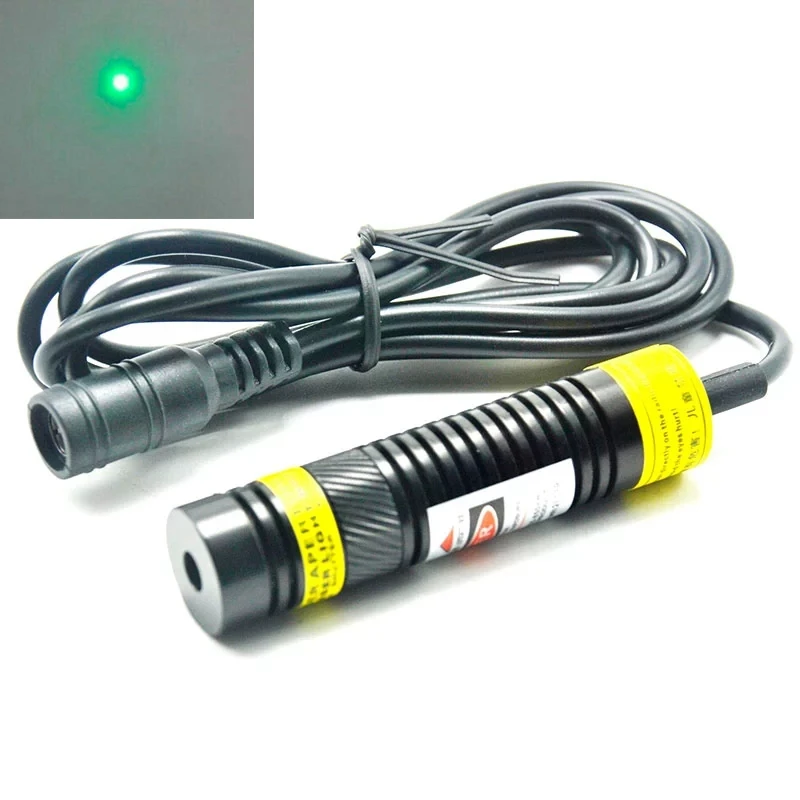 modulo focalizavel do localizador do diodo do laser 515nm 10mw verde ponto linha cruz cabeca w 12v adaptador 01