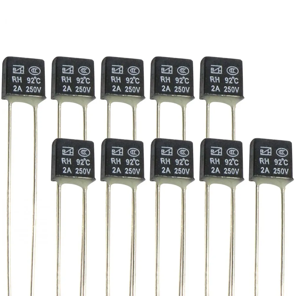 100PCS Schwarz Quadrat Fan Motor 2A 250V Thermische sicherung LED Fues 95 105 110 115 120 125 130 135 140 145 150 grad Temperatur Schalter – Detail 1
